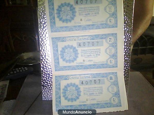 BILLETES LOTERIA NACIONAL