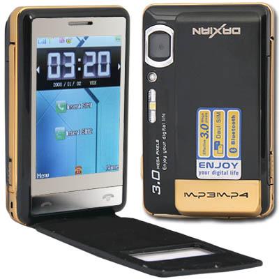 Telefono T66 Libre con camara 3Mpx tapa piel con Pantalla Tactil,Radio,Mp3,Mp4...