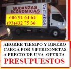 MUDANZAS Y TRANSPORTES ECONOMICAS - mejor precio | unprecio.es