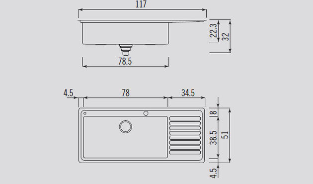 Alpes Inox LFPS 5117/1VG1S