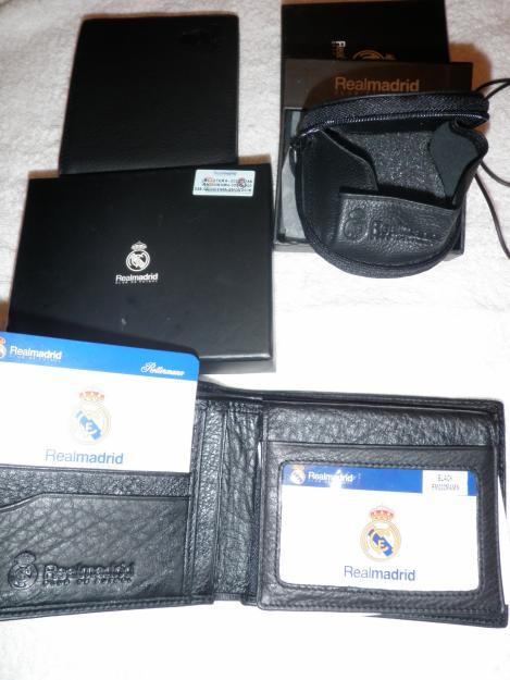 BILLETERAS DEL REAL MADRID OFICIALES DE PIEL A 22€ CON REGALO DE PULSERA,MONEDERO,CHAPA