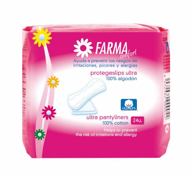 PROTEGESLIPS DE ALGODÓN ULTRAFINOS FARMACONFORT. Protegeslips de algodon,  venta farmacias