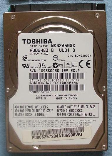 DISCO DURO 2.5 SATA 320GB PARA PORTATIL SAMSUNG R20 MADRID