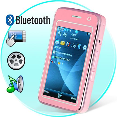 Elegance Pink l SIM dual cuatribanda pantalla táctil de 3 pulgadas rosa