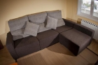 Sofa con cheslong color chocolate + vainilla 3 plazas - mejor precio | unprecio.es