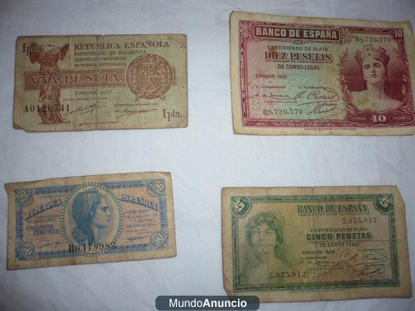 monedas y billetes antiguos