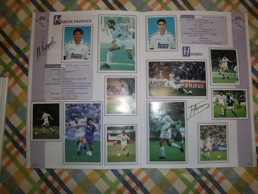 Album real madrid 94-95 cromos con firmas originales