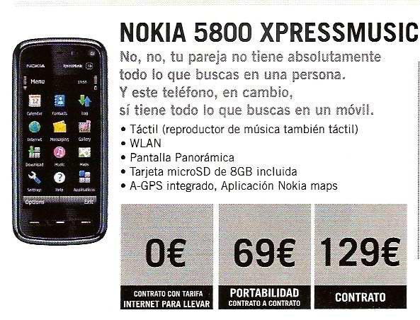 nokia 5800 y 3120