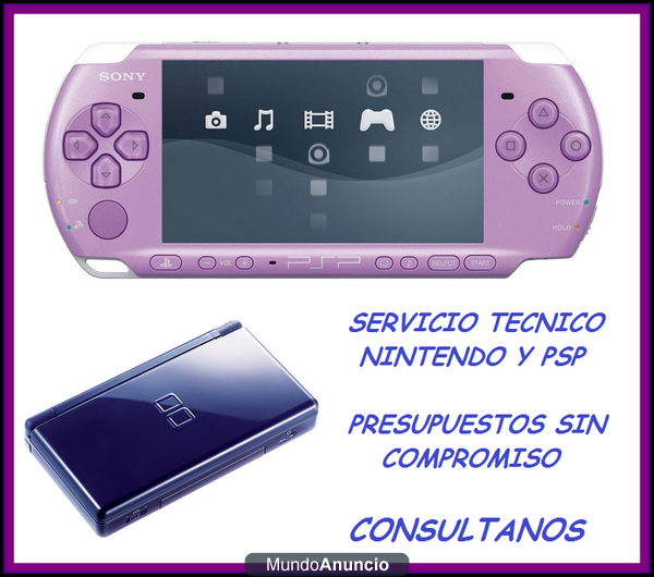 SERVICIO TECNICO NINTENDO DS DSI Y PSP