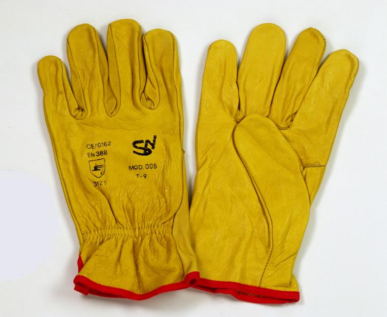 Guantes todo flor flor vacuno amarillo nº 8