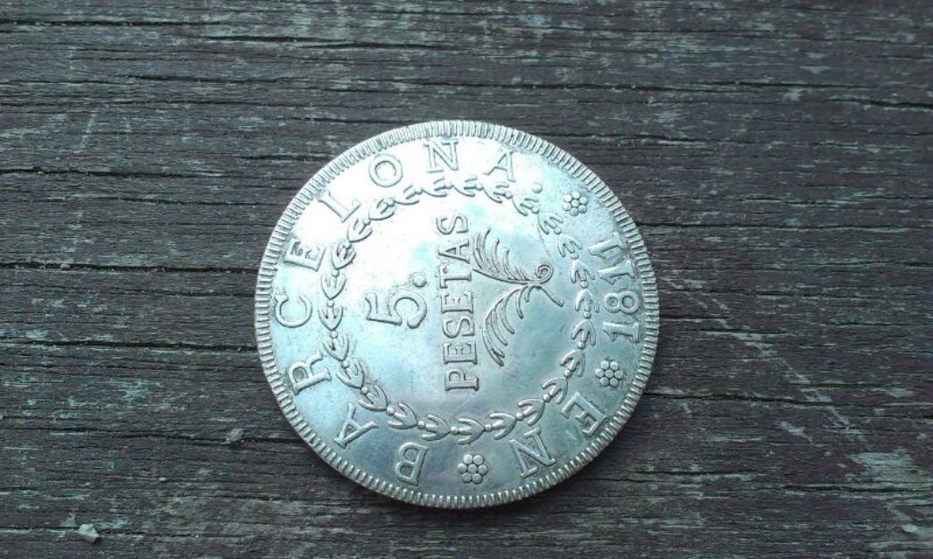 MONEDA 5 pesetas plata 1811