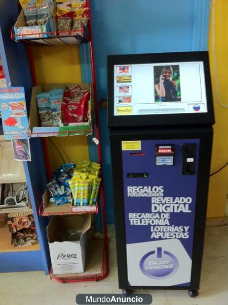 Máquina multiservicio: Lotería, recarga, revelado… gran beneficio