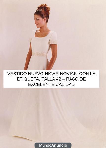 VESTIDO HIGAR NOVIAS SIN ESTRENAR - TALLA 42