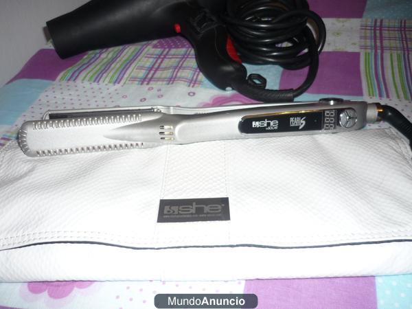 secador parlux 300 profesional y plancha de pelo she socoar profesional