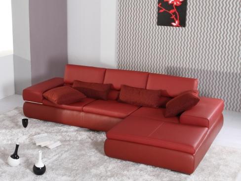 Sofá de piel italiana con chaise longue. Gran oportunidad. Nuevo