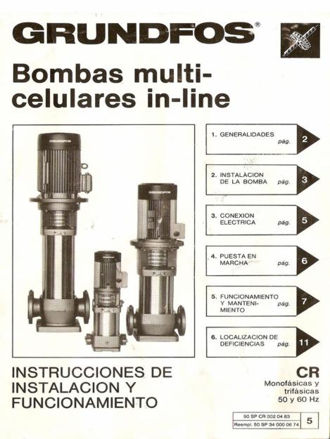 BOMBA SOBREELEVACIÓN GRUNDFOS CR4-80