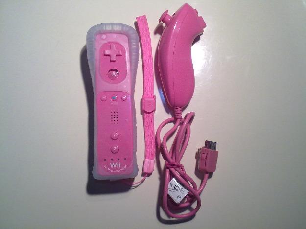 Mando Wii ROSA con Motion Plus incluido +   Nunchuk