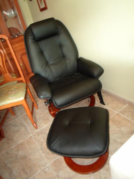 vendo sofa relax y puff a juego y estufa con bombona