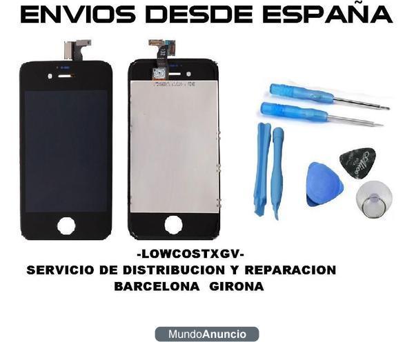 Pantalla completa iphone 4S negra lcd + tactil+herramientas de montaje