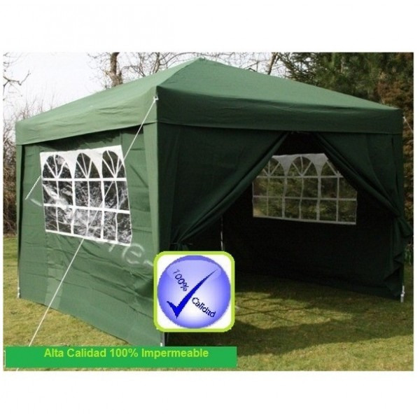 carpa pabellon pergola plegable 3x3 verde