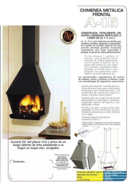 Chimenea frontal abierta suspendida - A-16