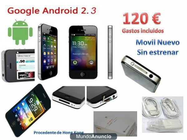 VENDO Móvil Nuevo Android 2.3 W801 WCDMA 3G (Clon de Iphone)