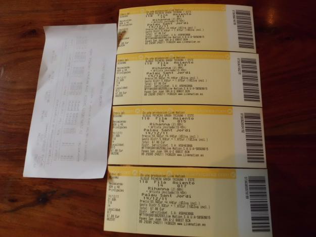 VENDO ENTRADAS CONCIERTO  RIHANNA 14Dic. en BARCELONA