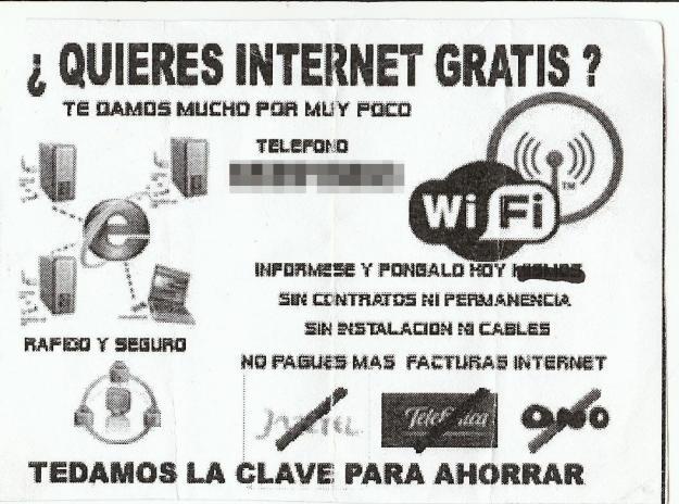 Internet gratis y seguro 100% - alrededor de Barcelona -