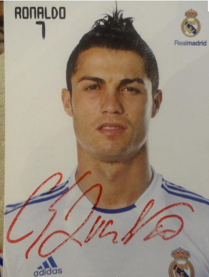 Autografo de cristiano ronaldo