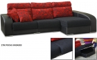 sofa cheise longe negro/rojo nº1 - mejor precio | unprecio.es