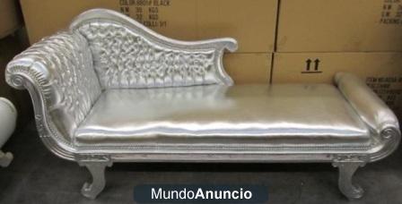 Oferta Chaise Longue XL estilo Barroco en Plata