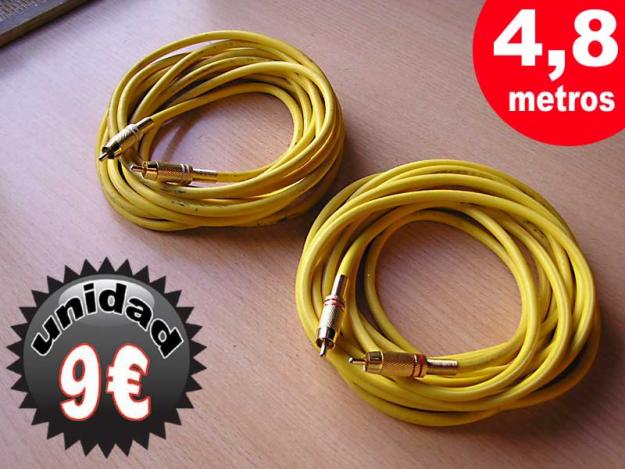 Cable audio RCA macho de alta calidad con conectores metalicos