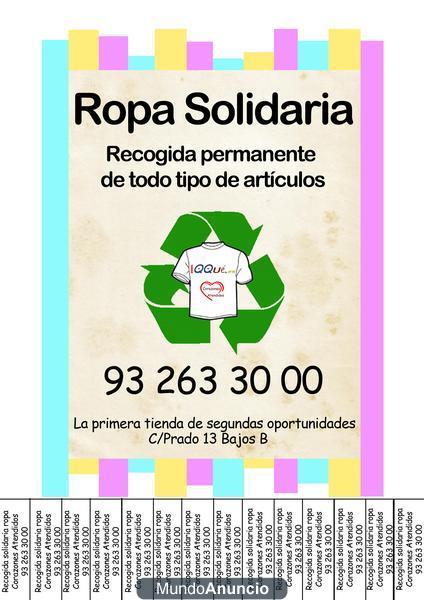 RECOGIDA SOLIDARA DE ARTICULOS ONG URGENTE