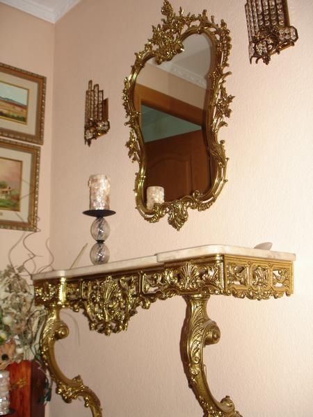 espejo+mesa bronze