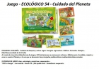 Juego - "ecológico 54" - cuidado del planeta - mejor precio | unprecio.es