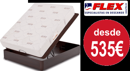 PACK OFERTA COLCHONES EOLIA VISCO + ARCON MADERA FLEX