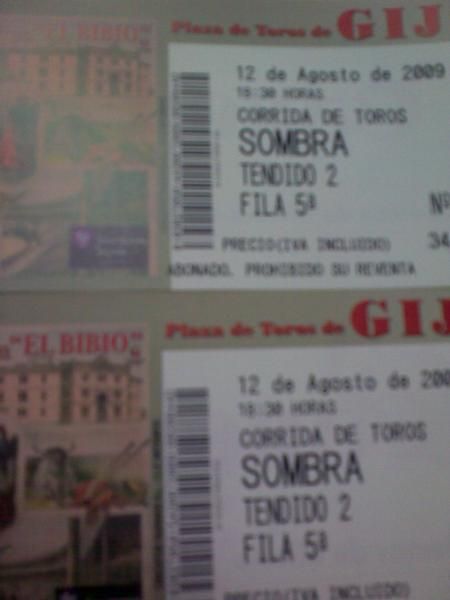 ENTRADAS JOSE TOMAS GIJON SOMBRA!