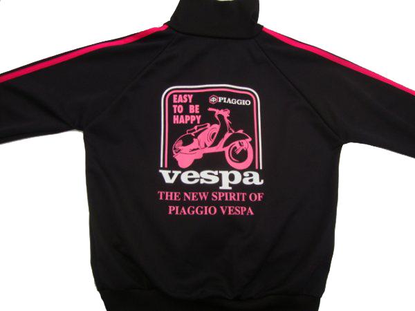 SUDADERA VESPA NEGRO ROSA