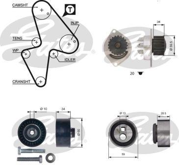 Kit distribución con bomba de agua GATES (CITROEN NISSAN PEUGEOT ROVER)