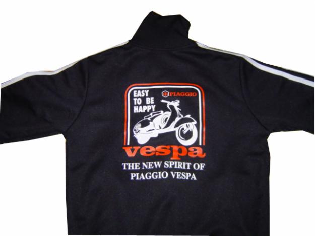 SUDADERA VESPA NEGRO BLANCO