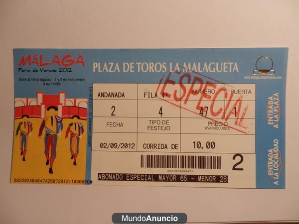 entradas para los toros malaga