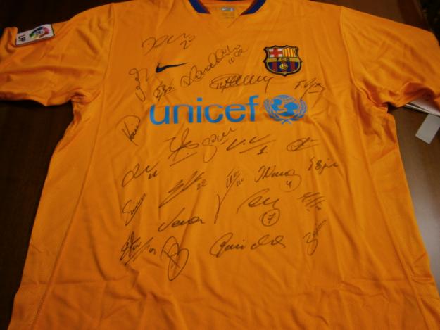 Camiseta fcb firmada!!!