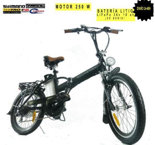 Bicicleta electrica soonerbike lifepo4  plegable