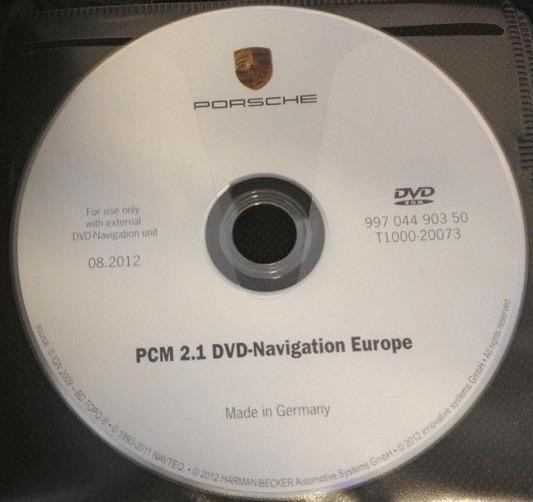 Mapa DVD Europa 2012 2013 navegador PCM Porsche Cayenne Boxter Cayman 911