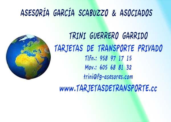 TARJETAS DE TRANSPORTE. 605.68.81.32.INFORMACION