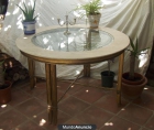 mesa redonda marmol y cristal - mejor precio | unprecio.es