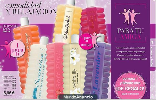 ESPUMA DE BAÑO(500ML) DE AVON 2X1