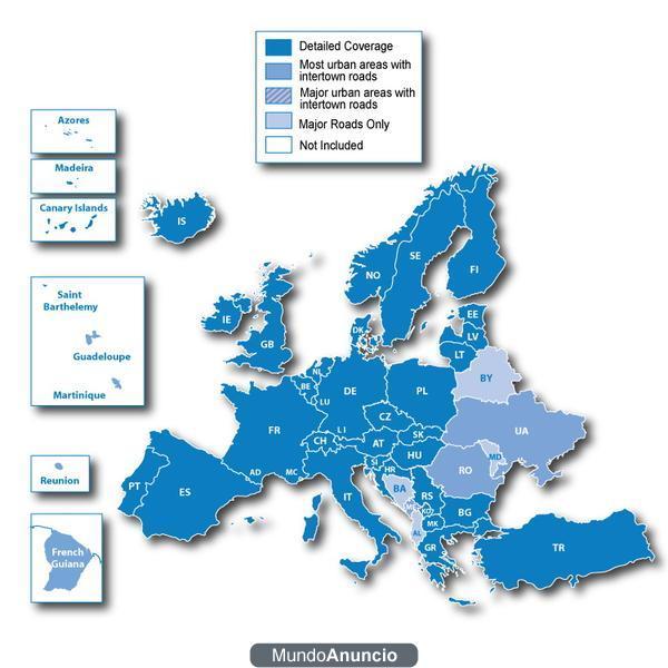 Vendo mapa 2012 Europa y España navegador Garmin y Nuvi Garmin Nüvi