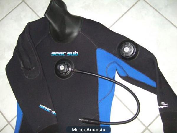 Traje Seco buceo neopreno SAEC DRY BLU 2010