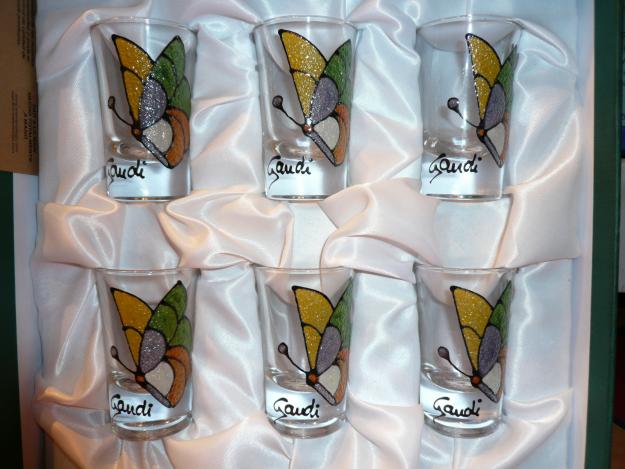 6 VASOS CHUPITO --LICOR --HECHOS A MANO --ALTO NIVEL -- NUEVOS